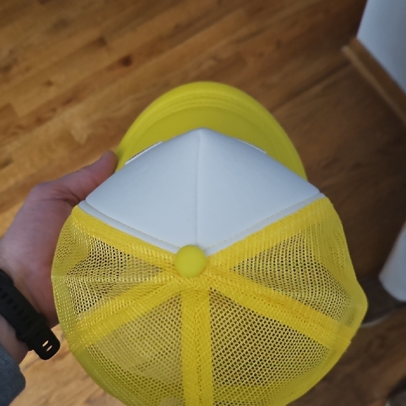 Hand Crafted Yellow and White POP Cap - Picture 7 of 10